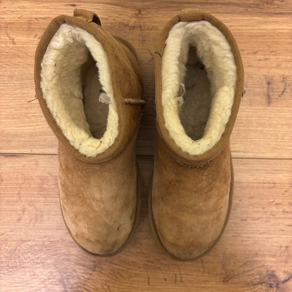 UGG Classic Mini II Ankle Boot Chestnut Tan Women Size 8 Suede Sheepskin Casual - Picture 6 of 11